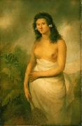 John Webber The Tahitian Princess Poedua, the daughter of Orio, Chief of Raiatea oil painting reproduction